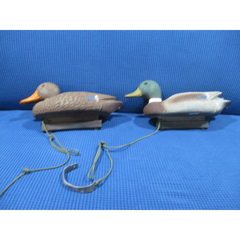 Flambeau Mallard Duck Decoys Pair Hen and Drake Weighted Keel Hunting Decor